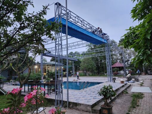 Mái xếp hồ bơi Xuân Lộc