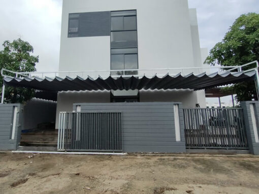 Mái xếp sân nhà Long Thành