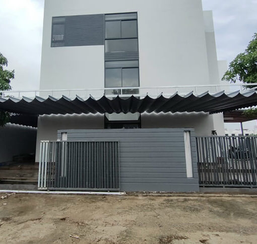 Mái xếp sân nhà Long Thành